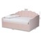 Baxton Studio Timila Modern and Contemporary Light Pink Velvet Fabric Upholstered Queen Size Daybed 213-11552-ZORO - alternate 5